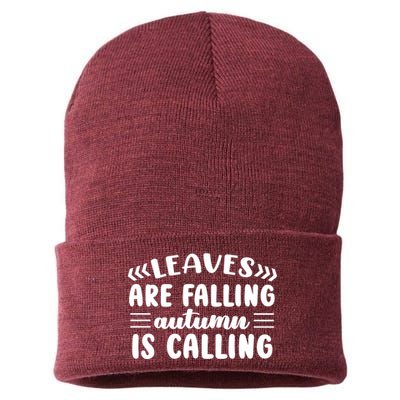 Leaves Are Falling Autumn Is Calling Sustainable Knit Beanie