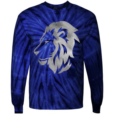 Lion Art Funny Felidae Large Cat Lover Outfit Women Gift Tie-Dye Long Sleeve Shirt