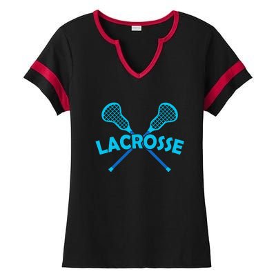 Lacrosse Player Gift Sticks  Ladies Halftime Notch Neck Tee