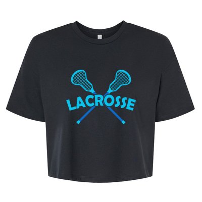 Lacrosse Player Gift Sticks  Bella+Canvas Jersey Crop Tee