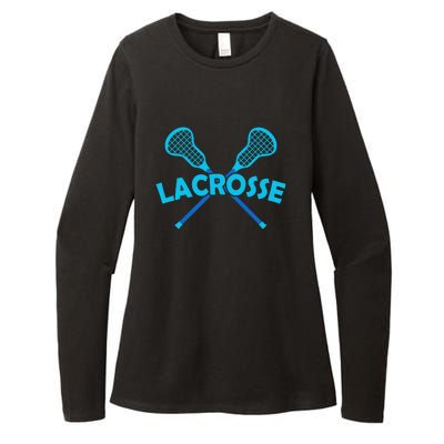 Lacrosse Player Gift Sticks  Womens CVC Long Sleeve Shirt