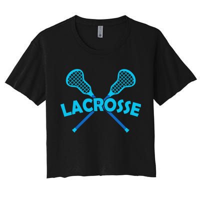 Lacrosse Player Gift Sticks  Crop Top