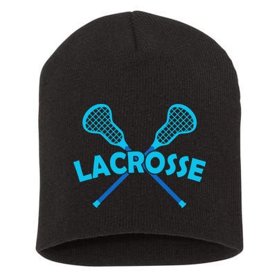 Lacrosse Player Gift Sticks  Short Acrylic Beanie