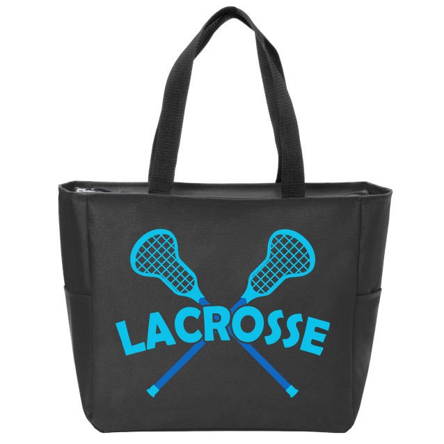Lacrosse Player Gift Sticks  Zip Tote Bag