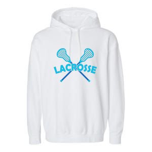 Lacrosse Player Gift Sticks  Garment-Dyed Fleece Hoodie