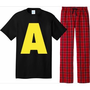 Letter A Funny Matching Halloween Costume Pajama Set