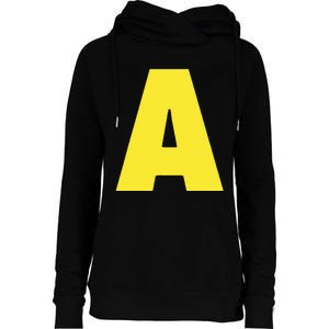 Letter A Funny Matching Halloween Costume Womens Funnel Neck Pullover Hood