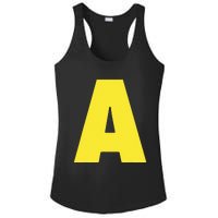 Letter A Funny Matching Halloween Costume Ladies PosiCharge Competitor Racerback Tank