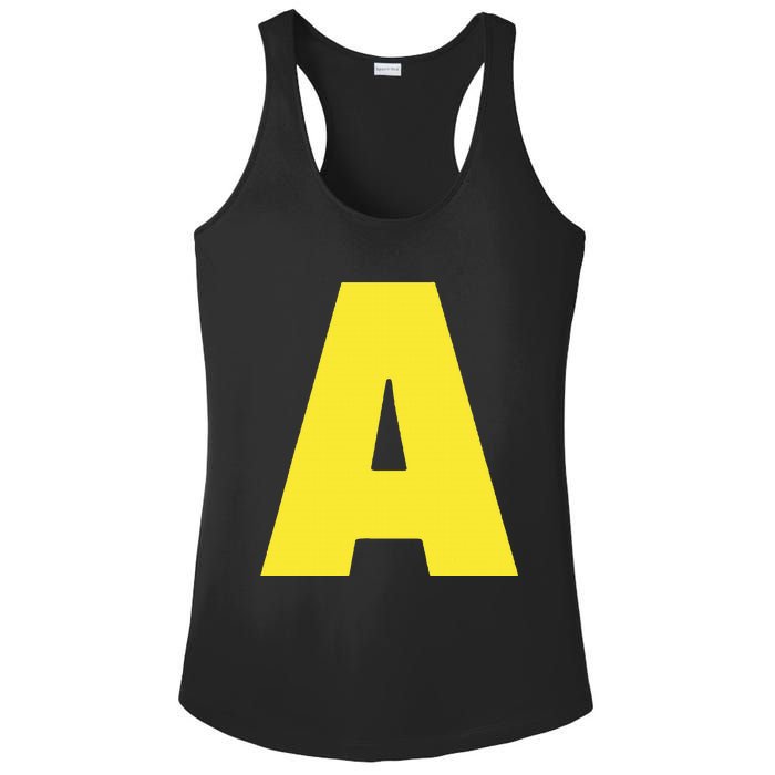 Letter A Funny Matching Halloween Costume Ladies PosiCharge Competitor Racerback Tank