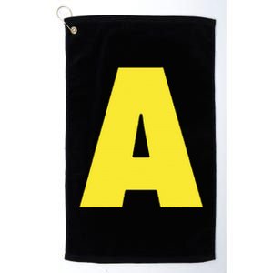 Letter A Funny Matching Halloween Costume Platinum Collection Golf Towel