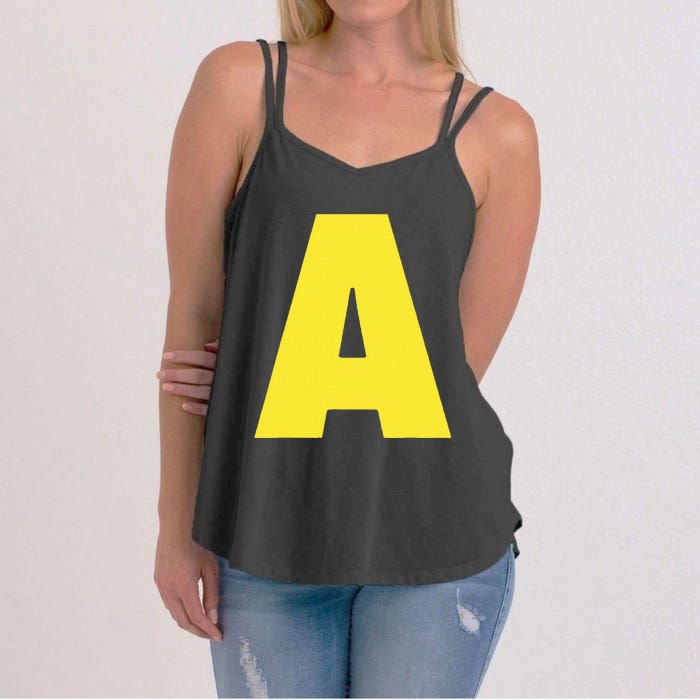 Letter A Funny Matching Halloween Costume Women's Strappy Tank