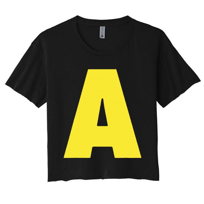 Letter A Funny Matching Halloween Costume Women's Crop Top Tee