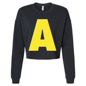 Letter A Funny Matching Halloween Costume Cropped Pullover Crew