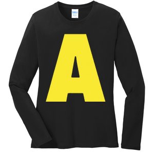 Letter A Funny Matching Halloween Costume Ladies Long Sleeve Shirt