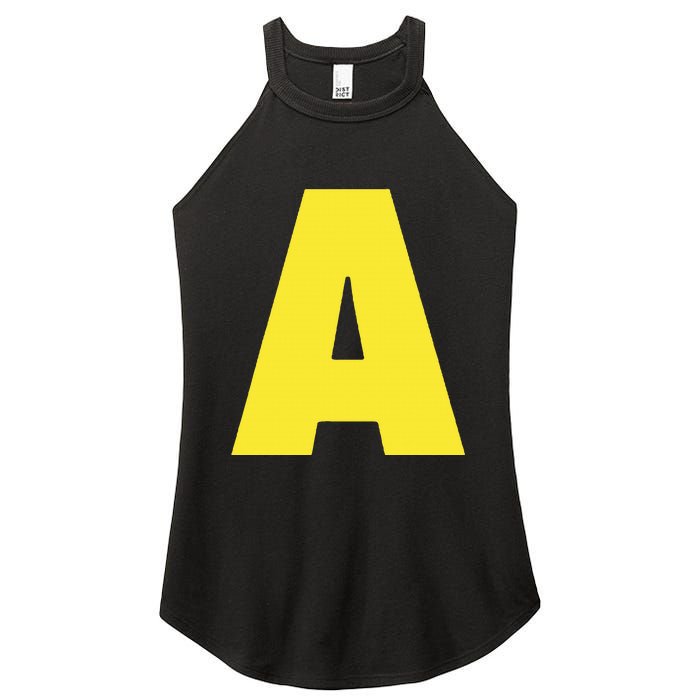 Letter A Funny Matching Halloween Costume Women's Perfect Tri Rocker Tank