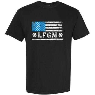 Lfgm American Flag Baseball Fan Garment-Dyed Heavyweight T-Shirt