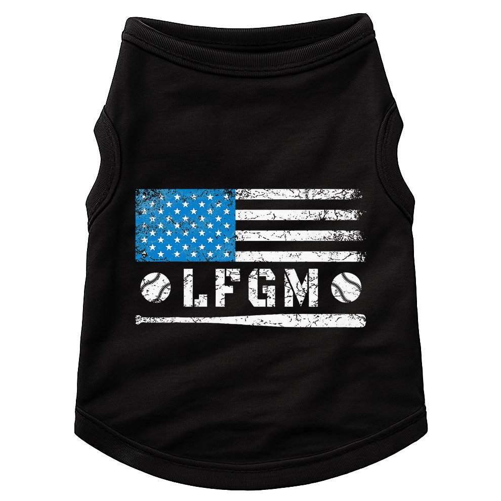 Lfgm American Flag Baseball Fan Doggie Tank