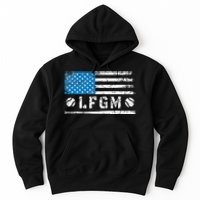 Lfgm American Flag Baseball Fan Hoodie