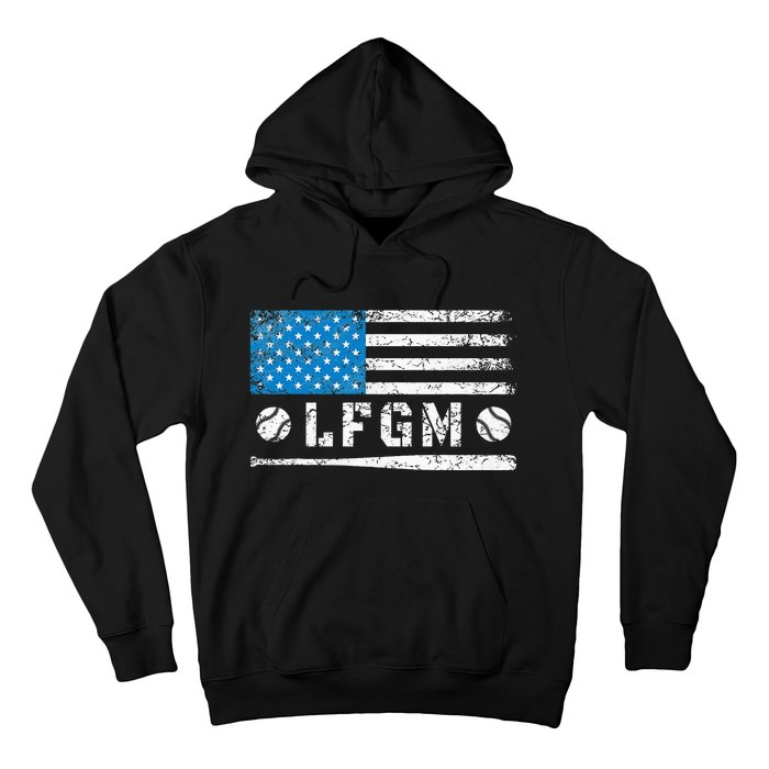 Lfgm American Flag Baseball Fan Hoodie