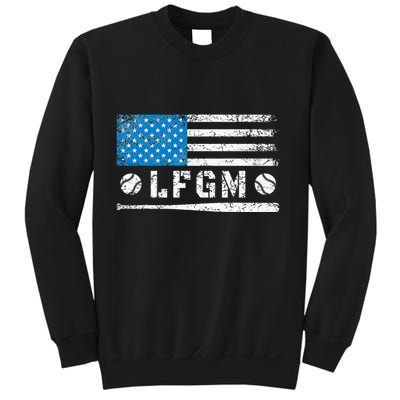 Lfgm American Flag Baseball Fan Sweatshirt