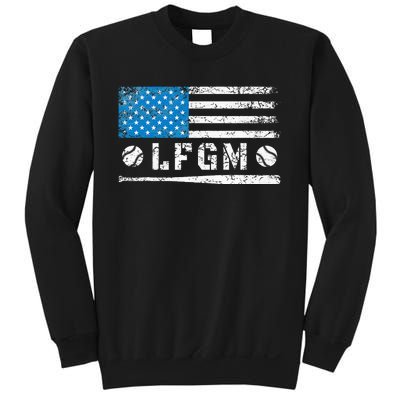 Lfgm American Flag Baseball Fan Sweatshirt