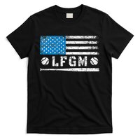 Lfgm American Flag Baseball Fan T-Shirt