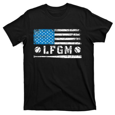 Lfgm American Flag Baseball Fan T-Shirt