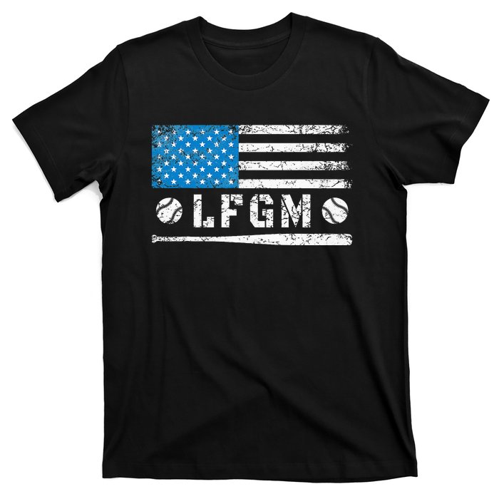 Lfgm American Flag Baseball Fan T-Shirt