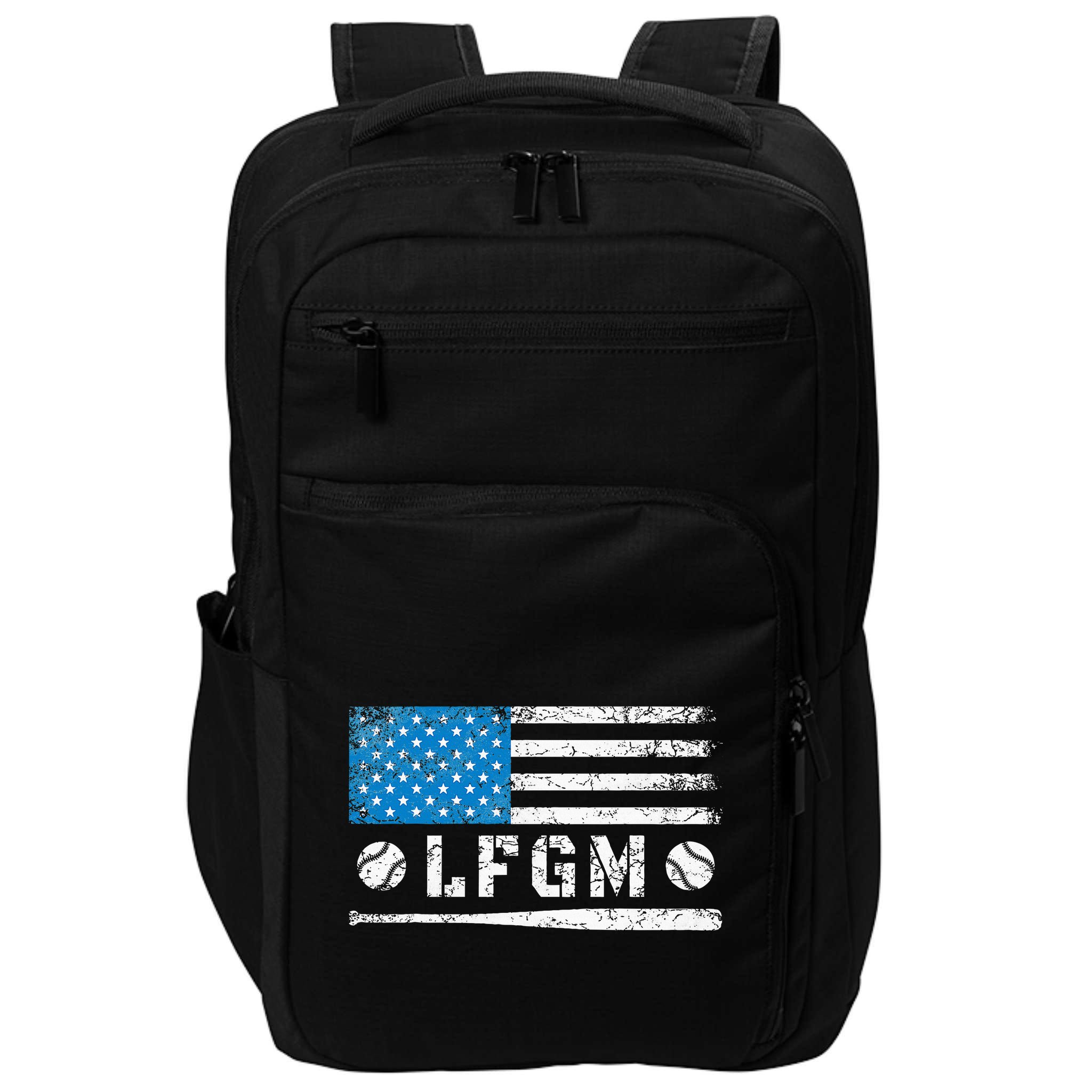 Lfgm American Flag Baseball Fan Impact Tech Backpack