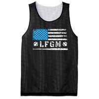 Lfgm American Flag Baseball Fan Mesh Reversible Basketball Jersey Tank