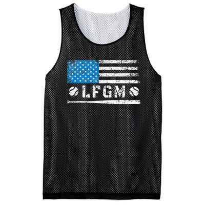 Lfgm American Flag Baseball Fan Mesh Reversible Basketball Jersey Tank