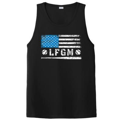 Lfgm American Flag Baseball Fan PosiCharge Competitor Tank