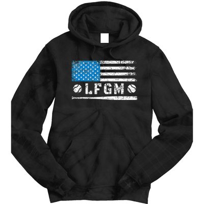 Lfgm American Flag Baseball Fan Tie Dye Hoodie