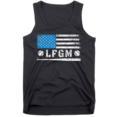 Lfgm American Flag Baseball Fan Tank Top