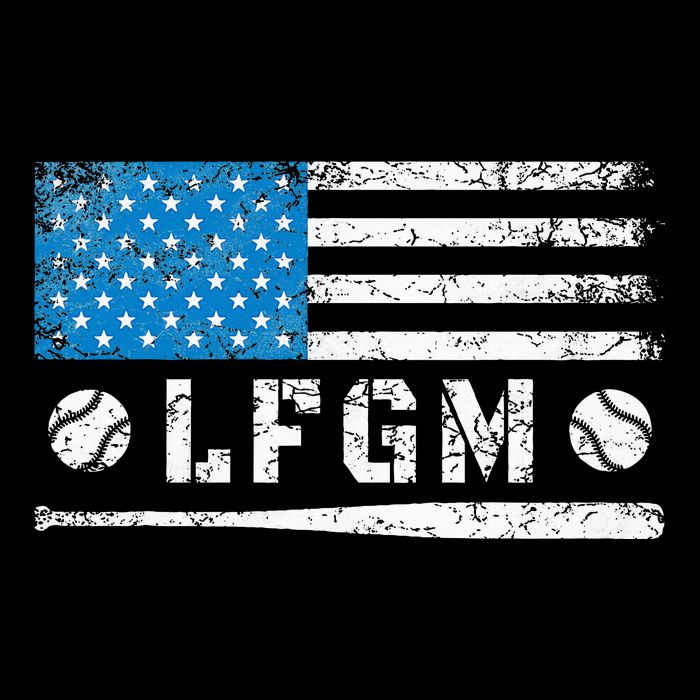 Lfgm American Flag Baseball Fan Zip Tote Bag