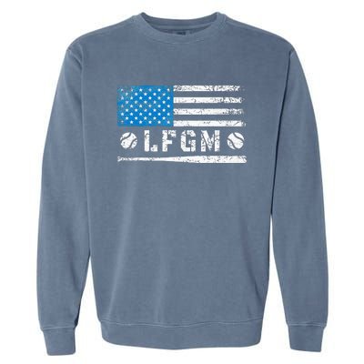 Lfgm American Flag Baseball Fan Garment-Dyed Sweatshirt