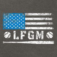 Lfgm American Flag Baseball Fan Cotton Canvas Backpack
