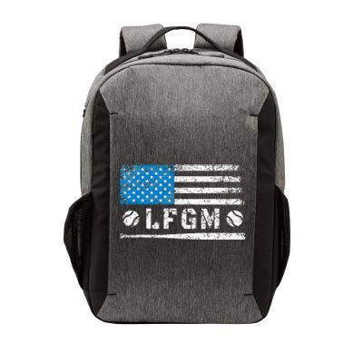 Lfgm American Flag Baseball Fan Vector Backpack