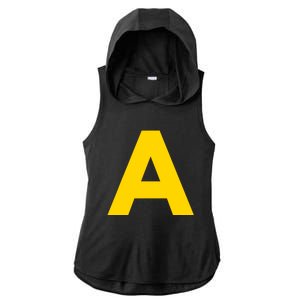 Letter A Funny Chipmunk Group Matching Halloween Costume 2024 Ladies PosiCharge Tri-Blend Wicking Draft Hoodie Tank