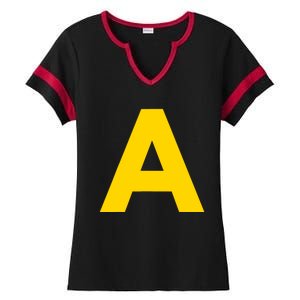 Letter A Funny Chipmunk Group Matching Halloween Costume 2024 Ladies Halftime Notch Neck Tee