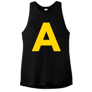 Letter A Funny Chipmunk Group Matching Halloween Costume 2024 Ladies PosiCharge Tri-Blend Wicking Tank