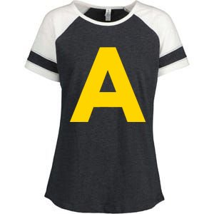 Letter A Funny Chipmunk Group Matching Halloween Costume 2024 Enza Ladies Jersey Colorblock Tee