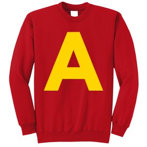 Letter A Funny Chipmunk Group Matching Halloween Costume 2024 Sweatshirt