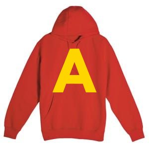 Letter A Funny Chipmunk Group Matching Halloween Costume 2024 Premium Pullover Hoodie