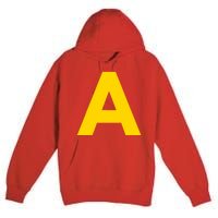 Letter A Funny Chipmunk Group Matching Halloween Costume 2024 Premium Pullover Hoodie