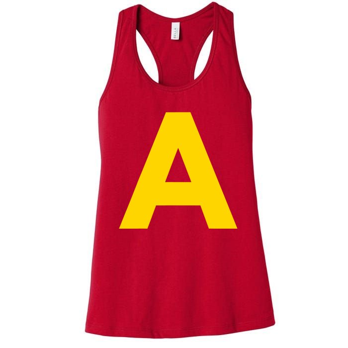 Letter A Funny Chipmunk Group Matching Halloween Costume 2024 Women's Racerback Tank