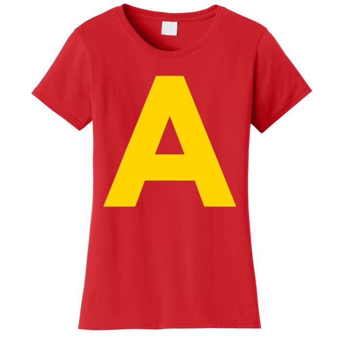 Letter A Funny Chipmunk Group Matching Halloween Costume 2024 Women's T-Shirt