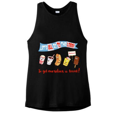 Let’S All Go To The Lobby And Get Ourselves A Treat Retro Ladies PosiCharge Tri-Blend Wicking Tank
