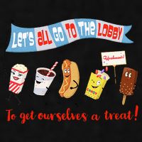 Let’S All Go To The Lobby And Get Ourselves A Treat Retro Ladies PosiCharge Tri-Blend Wicking Tank