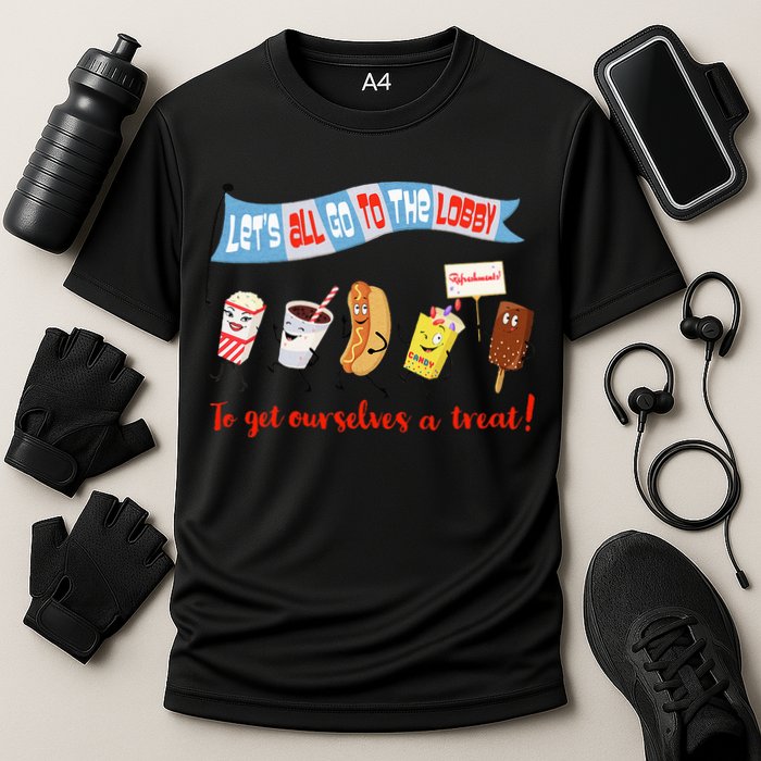 Let’S All Go To The Lobby And Get Ourselves A Treat Retro Performance Shirt